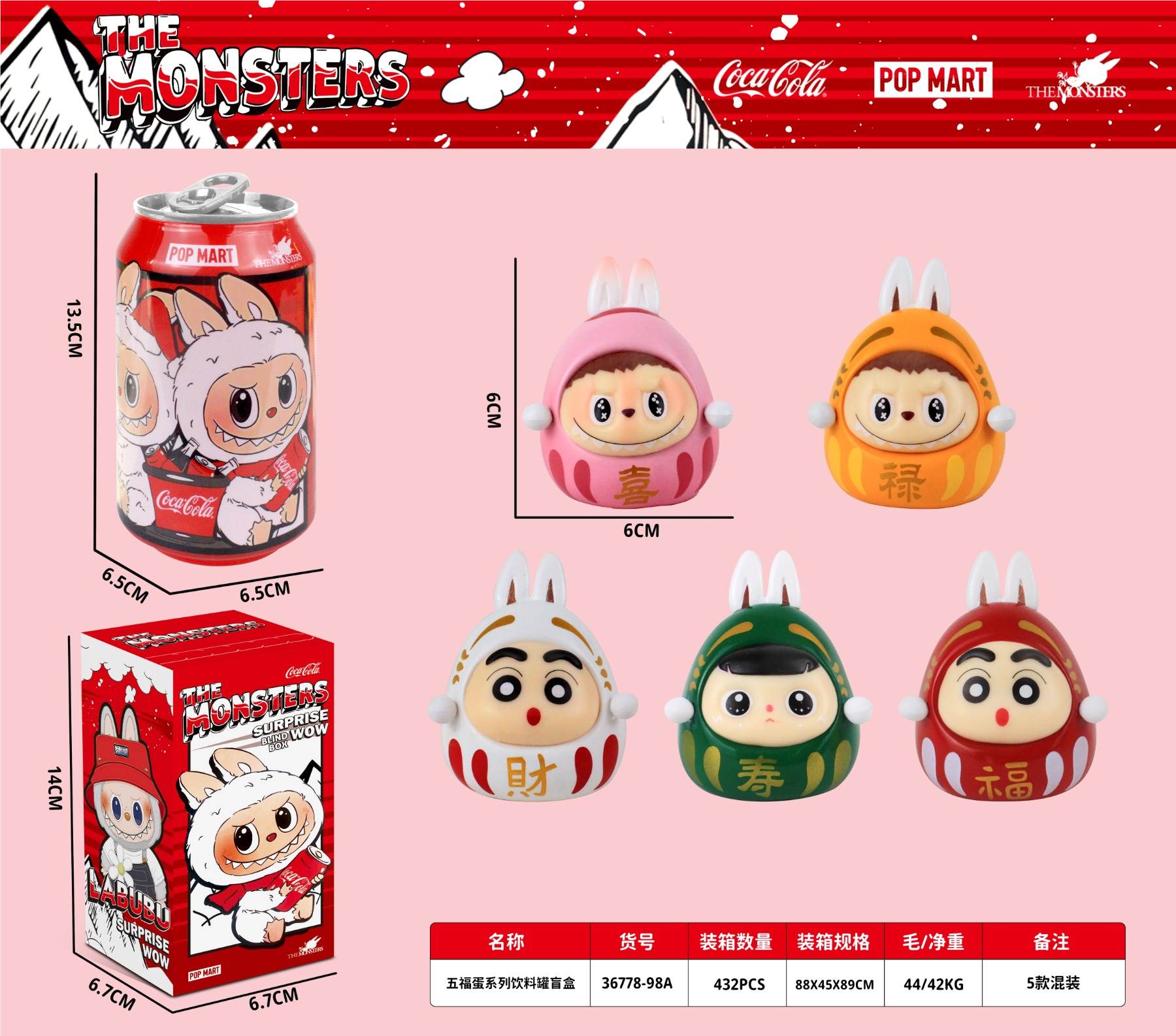 Мини-фигурки Лабу Син в банке колы, сюрприз