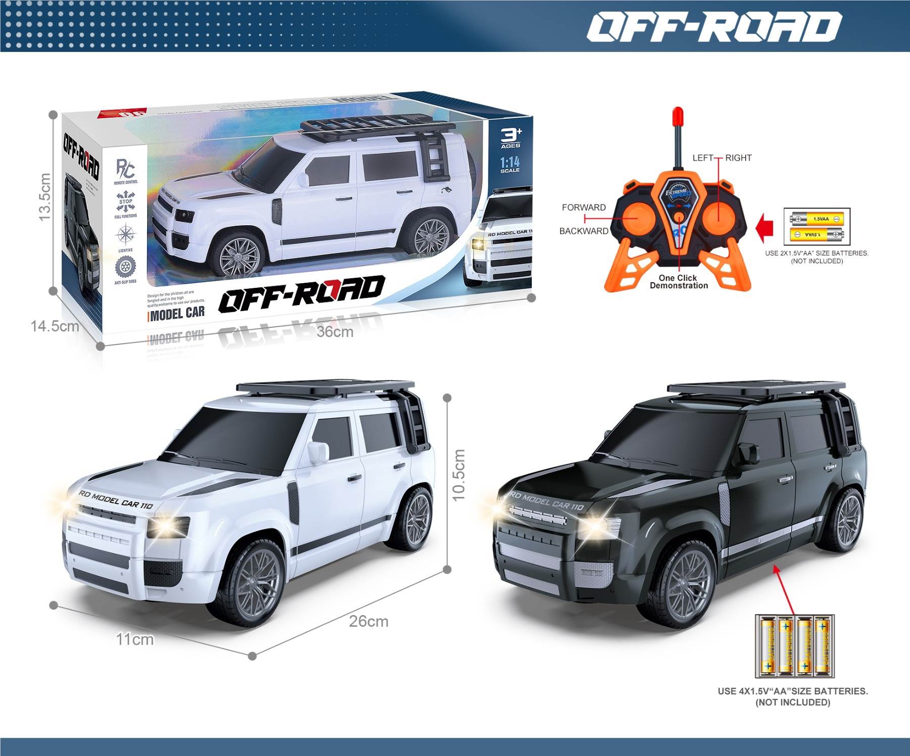 Радиоуправляемая машина Land Rover Defender 1:14, 27MHz