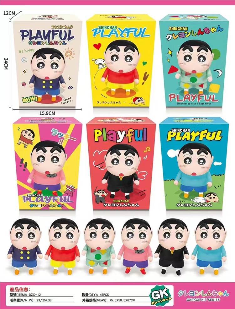 Фигурки Crayon Shin-chan, ручная работа, 48 шт/коробка