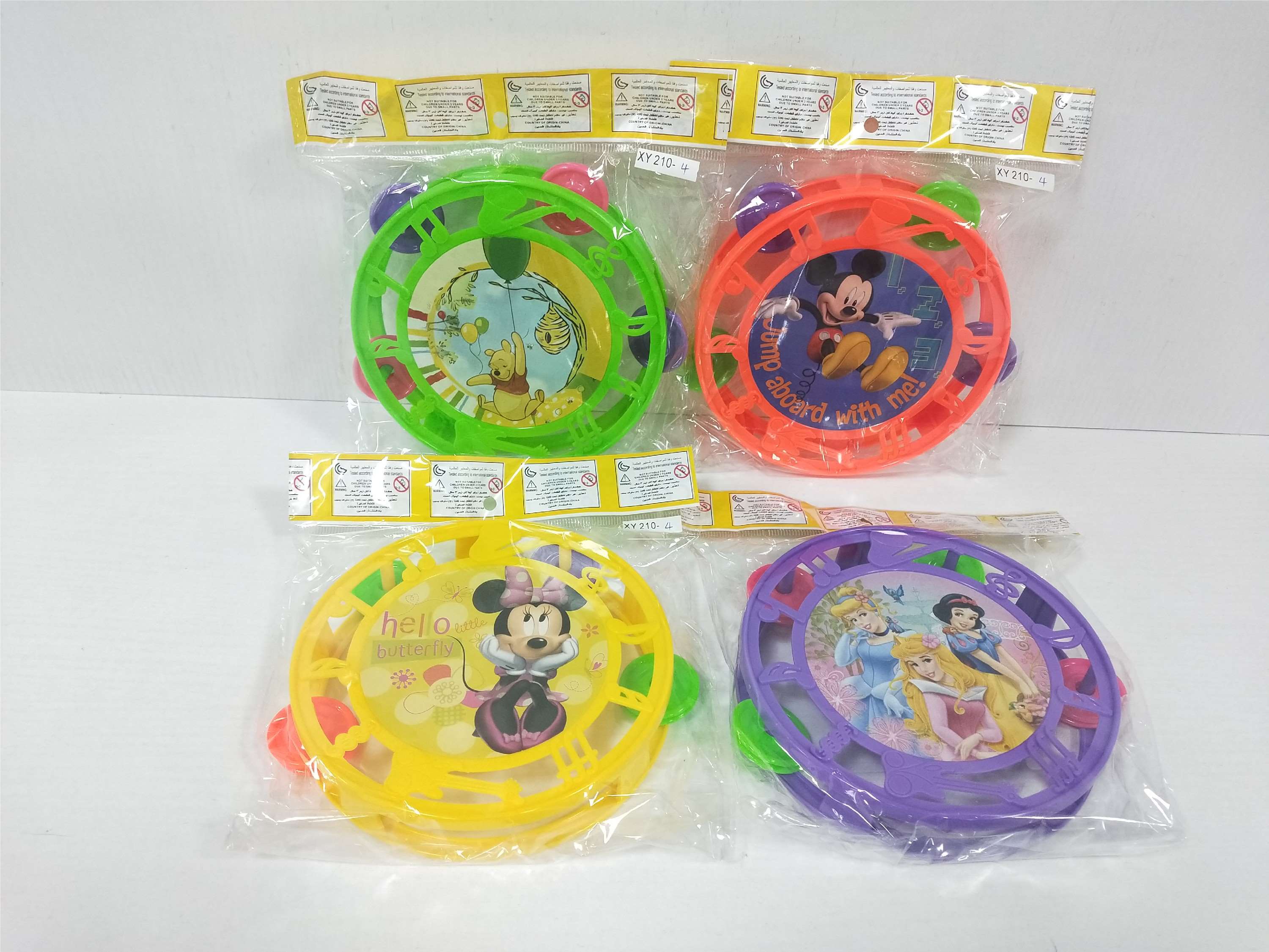 Детский бубен Disney, 6 дизайнов, 4 цвета