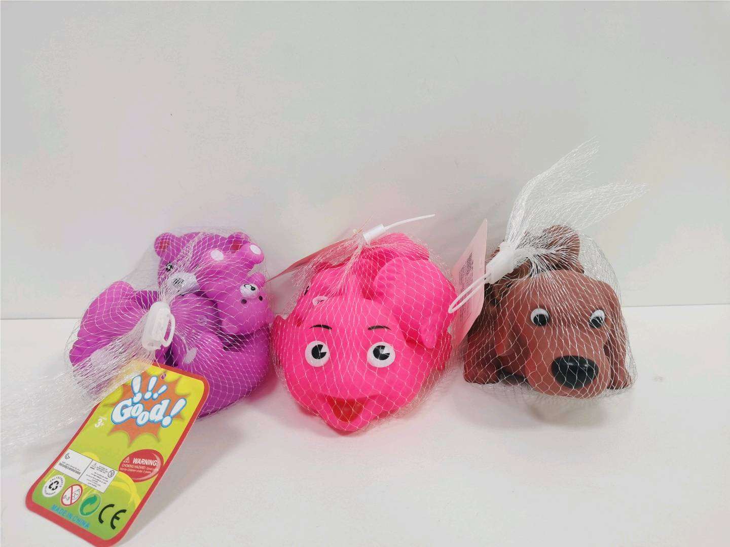 Набор игрушек для ванной: собака, медведь, рыбка