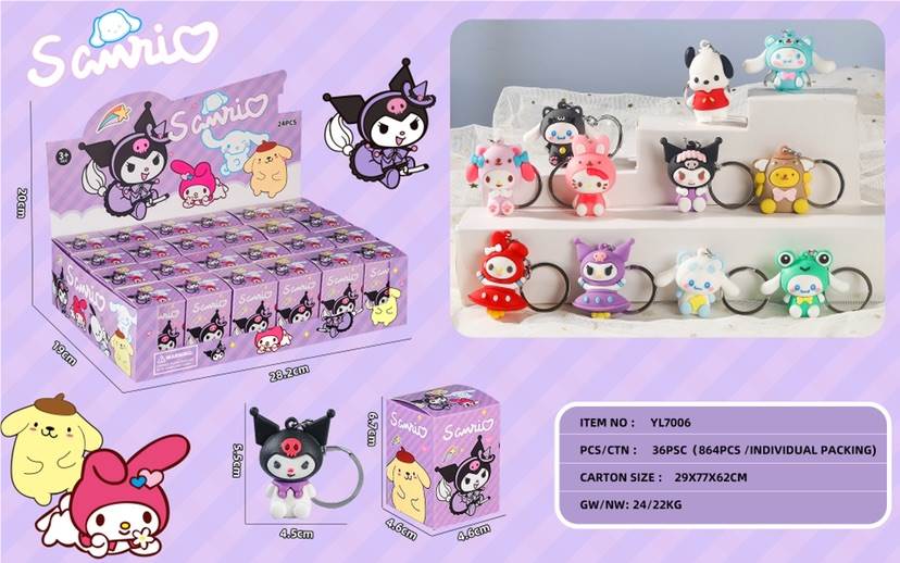 Мягкие резиновые куклы Sanrio, слепой бокс