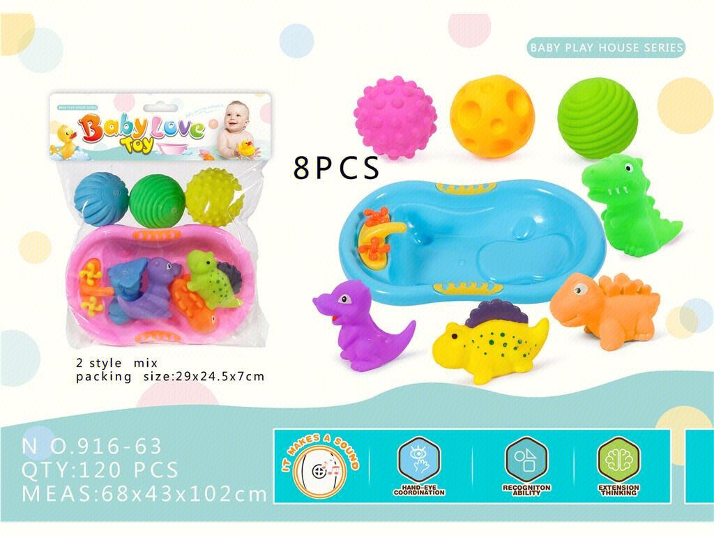 Игрушки для ванной Динозавры, 120шт/коробка