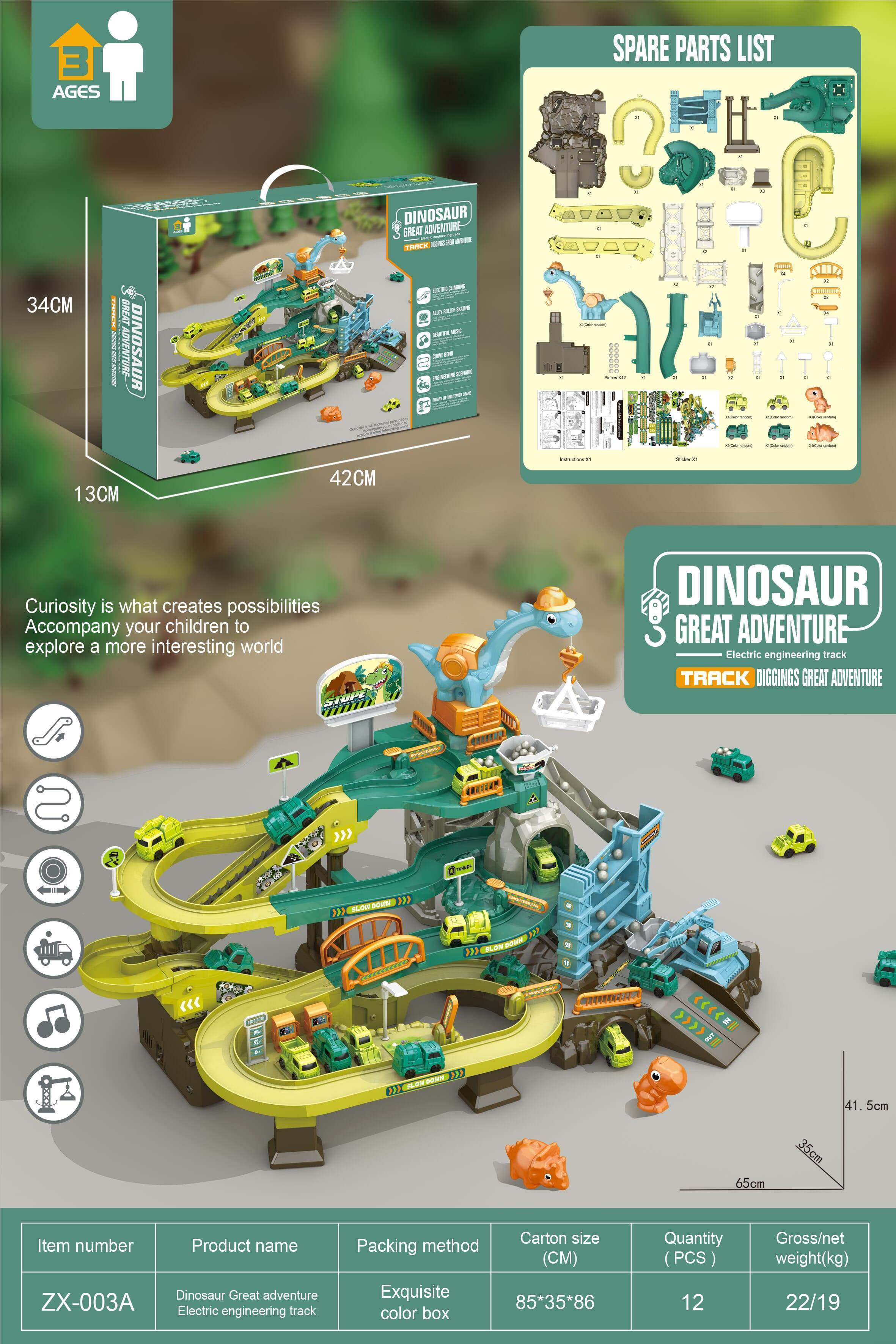 Дино-парковка с лифтом Dinosaur Project Break through