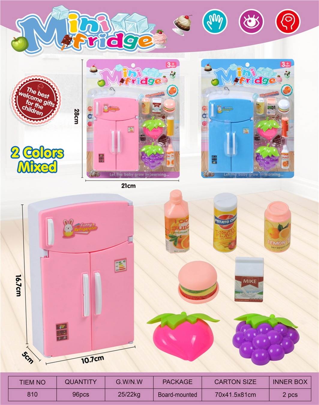 Игровой набор "Мини-холодильник" с продуктами