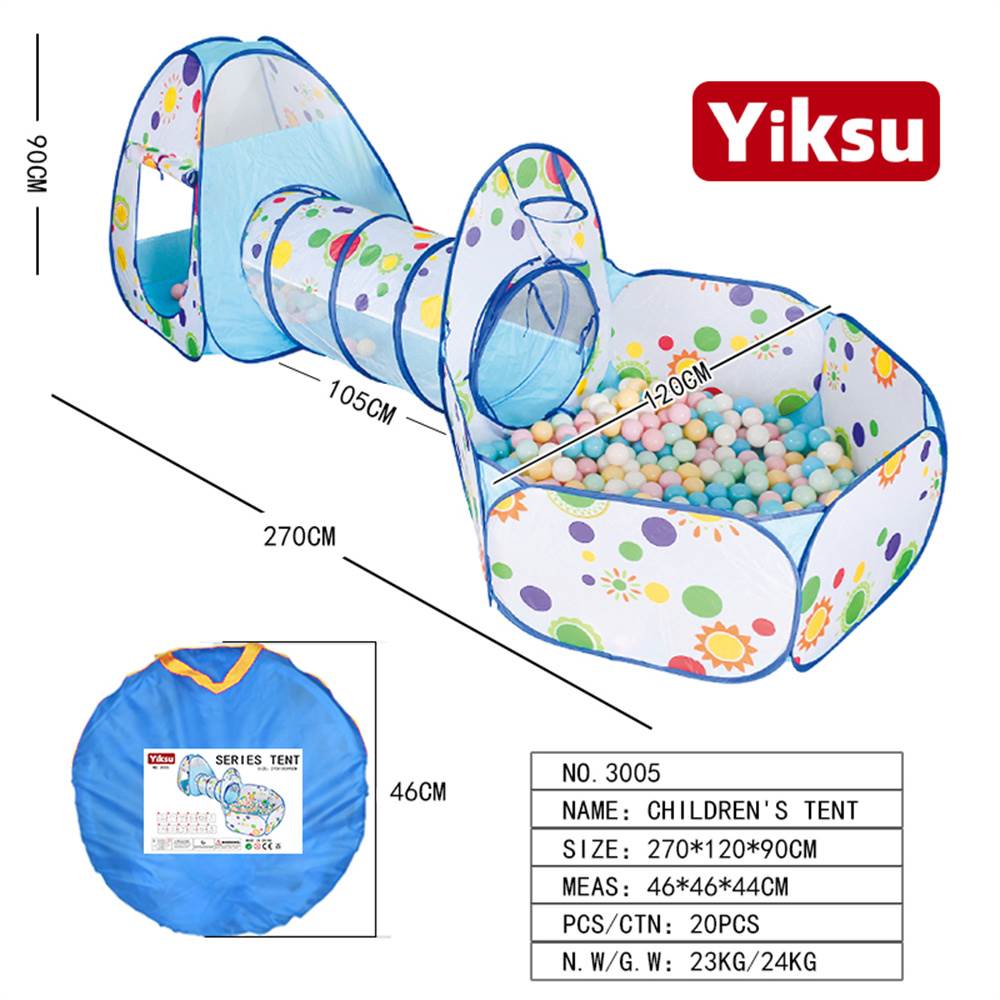 Детский игровой комплекс: палатка, туннель, бассейн с шариками