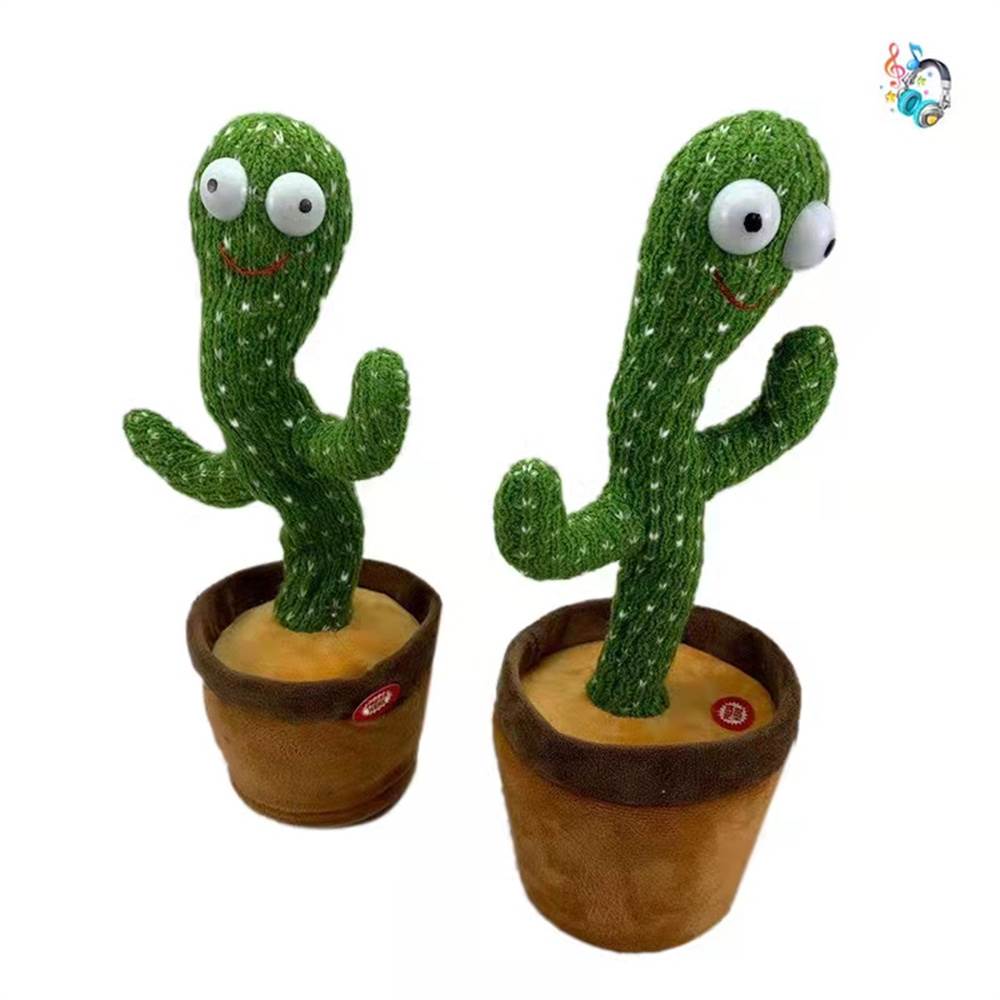 Танцующий кактус с подсветкой, USB-зарядка
