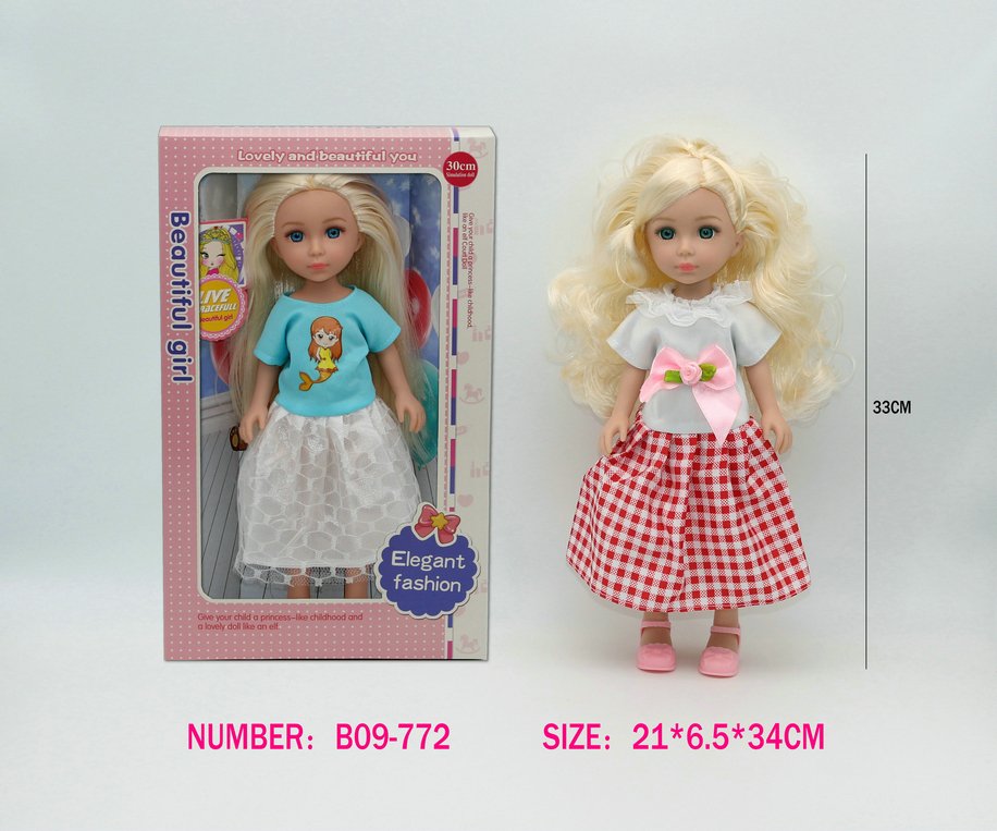 Кукла 32 см, винил, карие глаза, в коробке