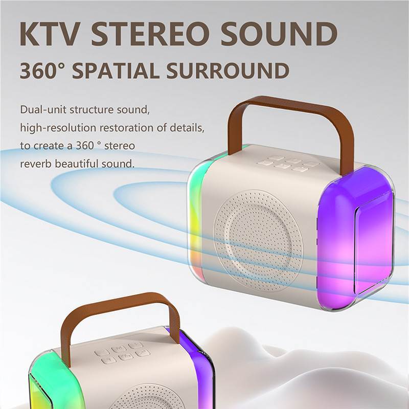 Портативная Bluetooth колонка с микрофоном для караоке
