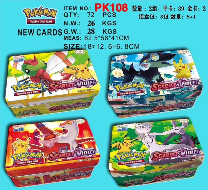 Карточная игра Pokemon в металлической коробке