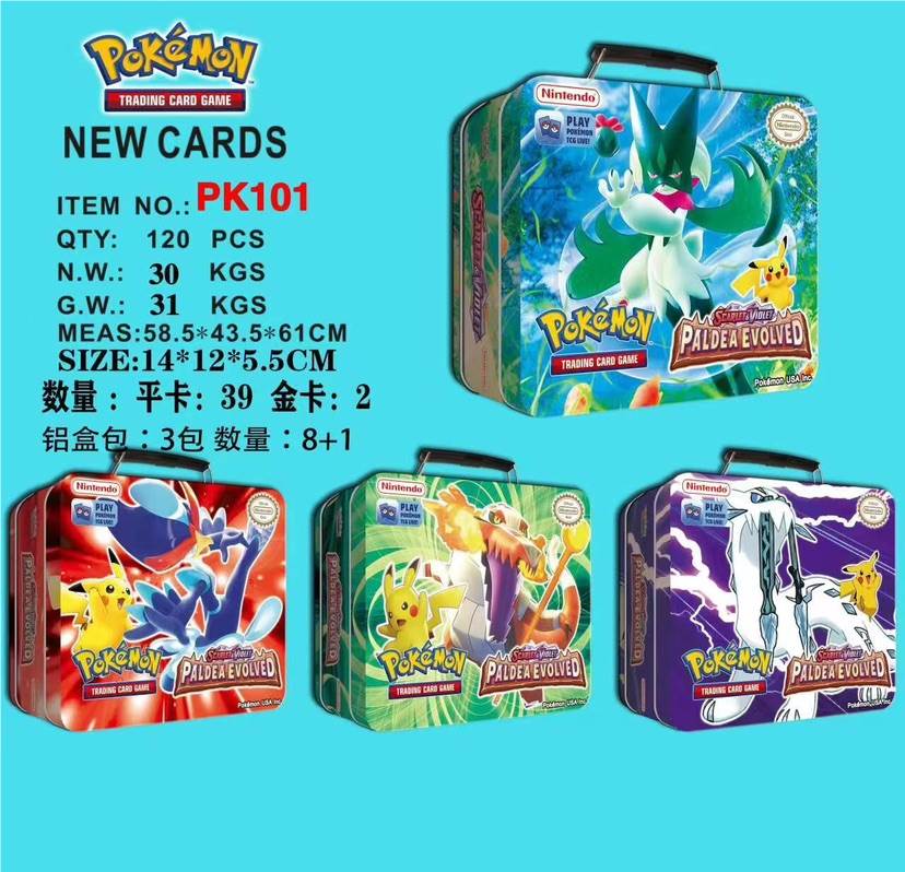 Карточная игра Pokemon (Покемон) в металлической коробке