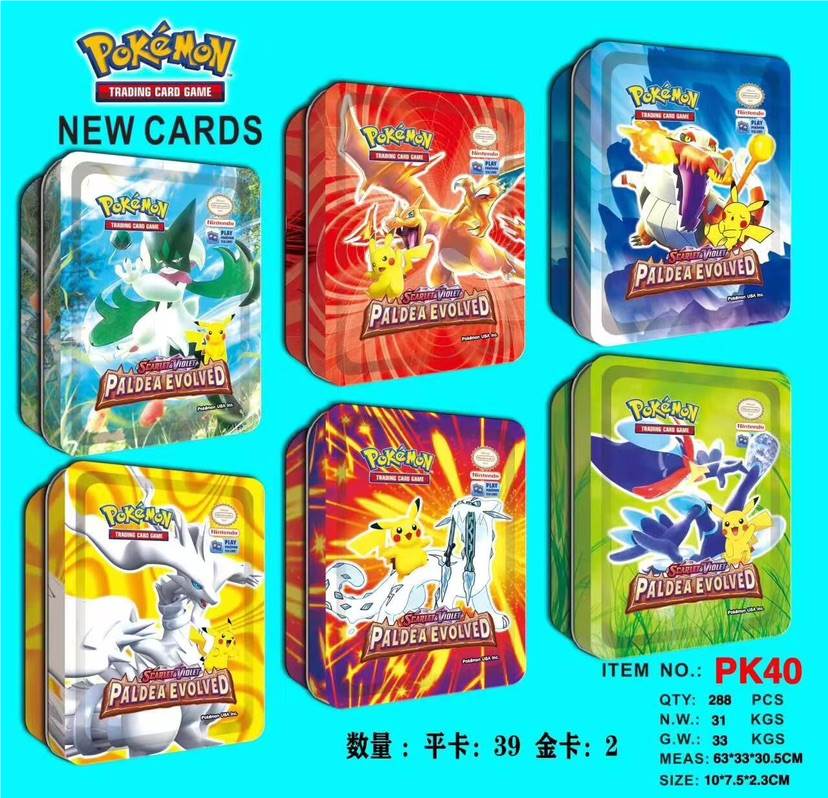 Карточная игра Pokemon (Покемон) в металлической коробке