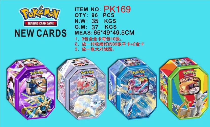 Карточная игра Pokemon в металлической коробке