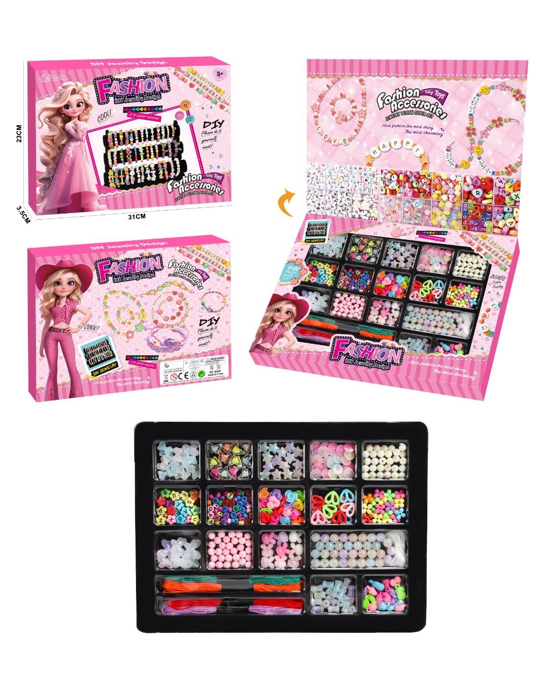 Набор для создания украшений Barbie, бусины