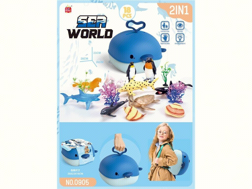 Игровой набор "Кит-рюкзак": морская сцена, фигурки