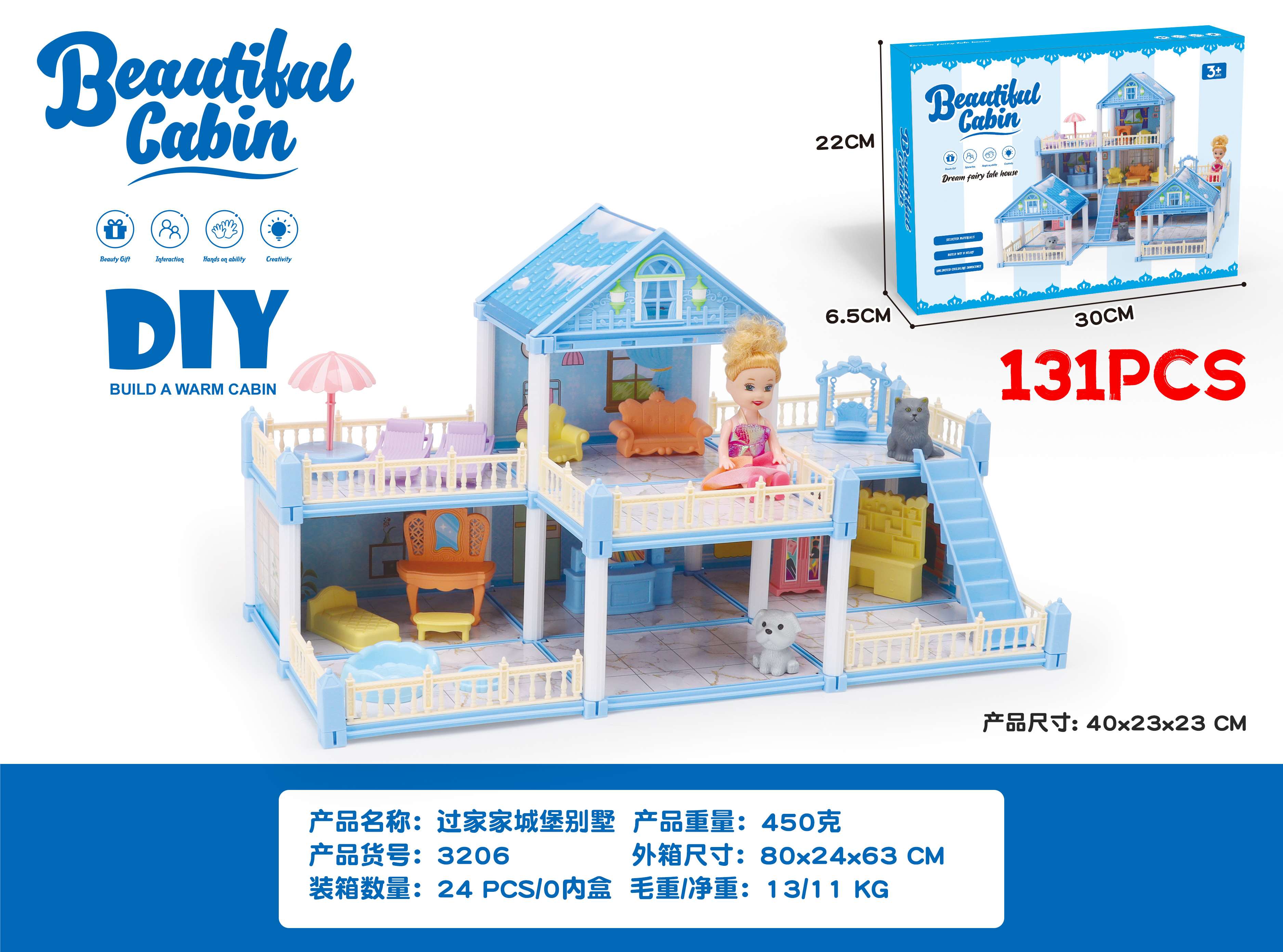 Кукольный домик Barbie: вилла, замок, мебель, конструктор