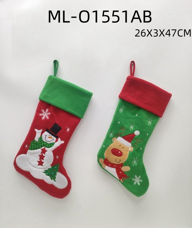 Рождественские носки 26x3x47 см оптом