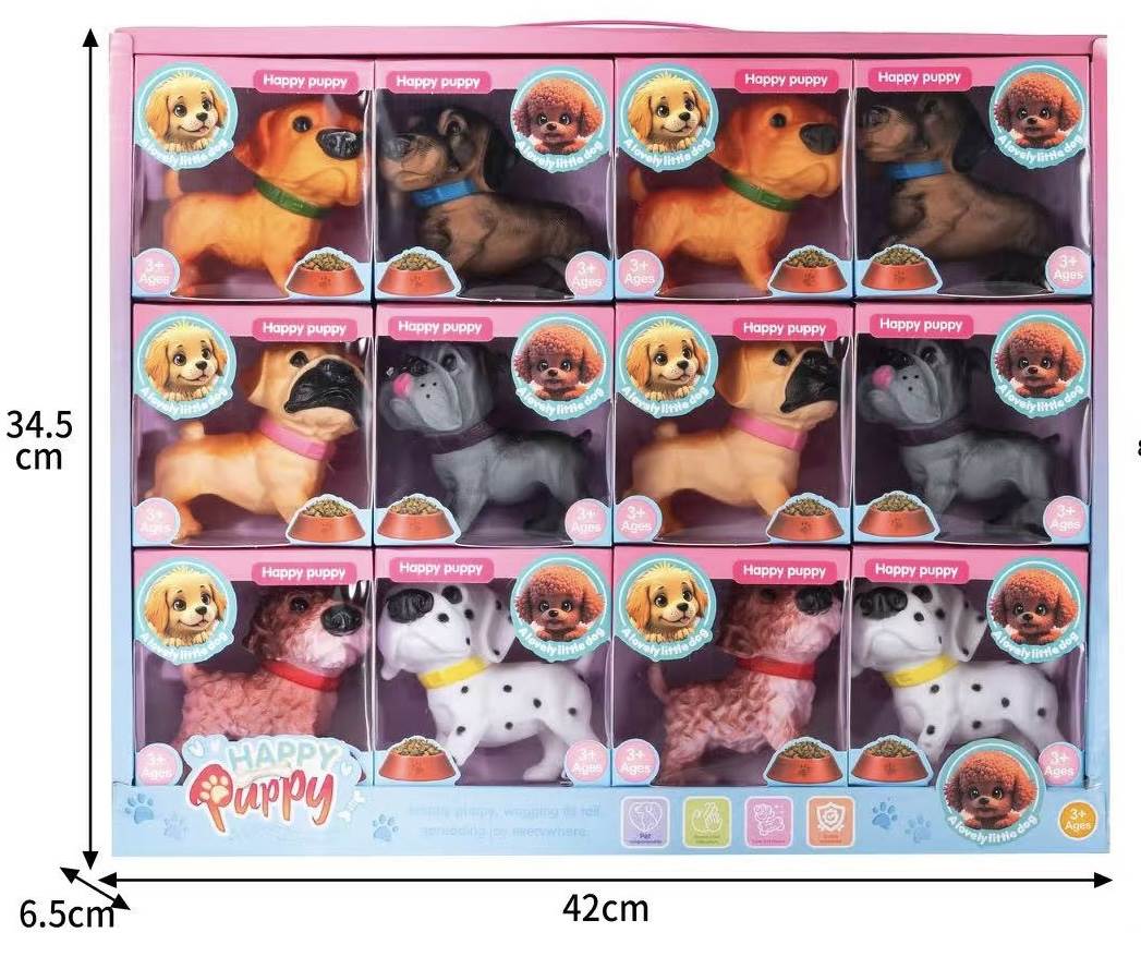 Виниловая игрушка-собачка для купания, 32 шт/кор