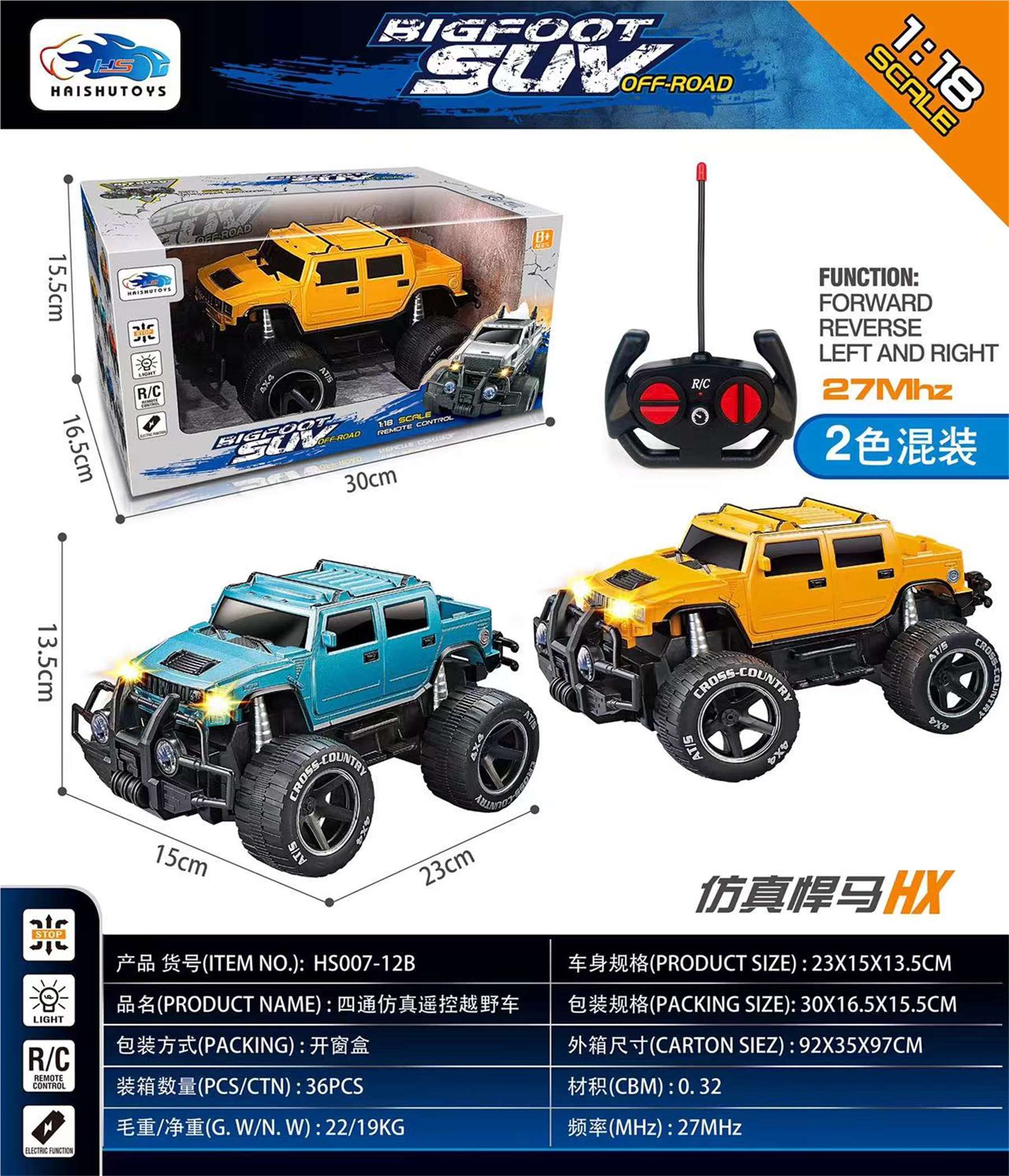 Внедорожник Hummer HX на радиоуправлении оптом