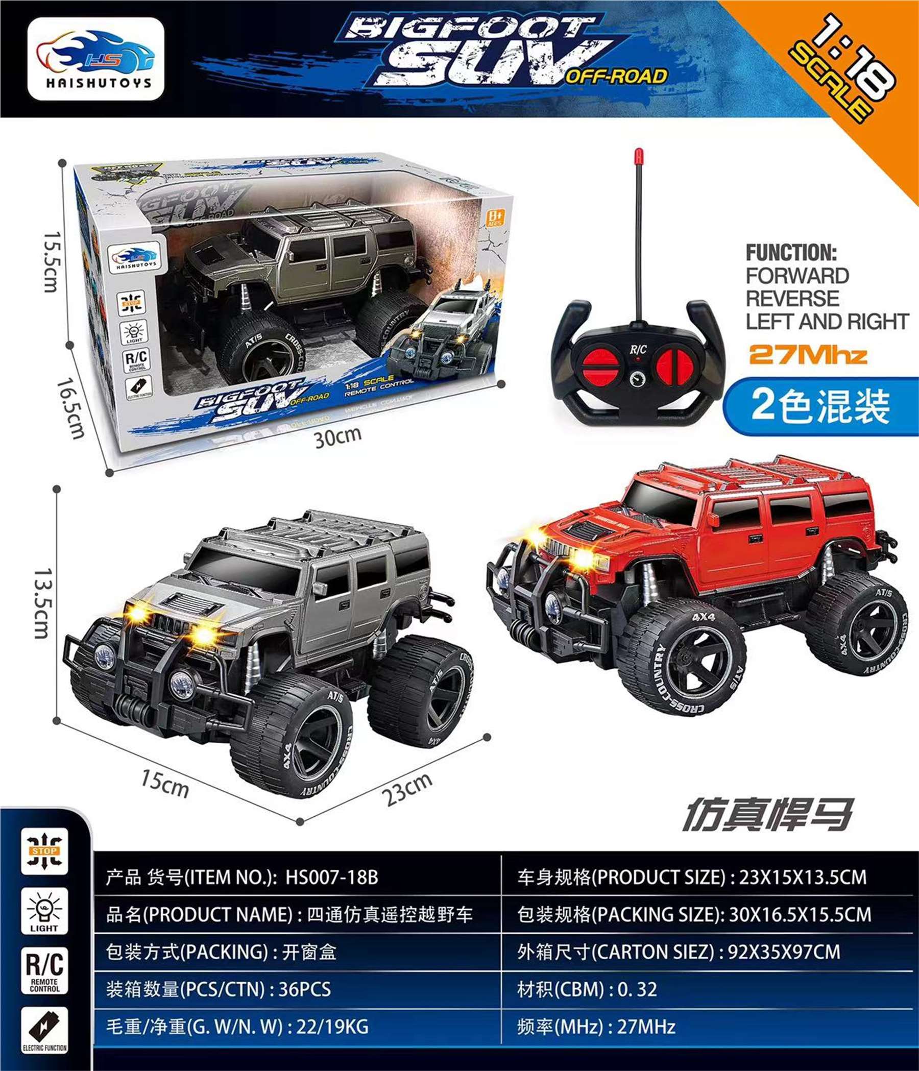 Внедорожник Hummer на радиоуправлении