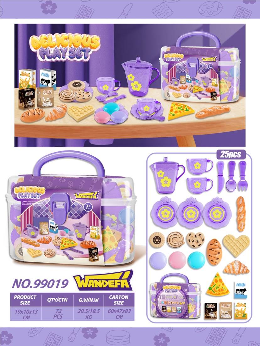 Игровой набор посуды и продуктов "Послеполуденное чаепитие"