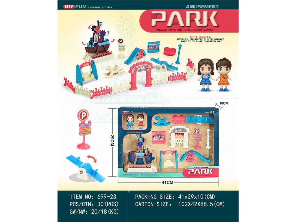 Игровой набор "Пиратский корабль": горка, качели, мини-парк