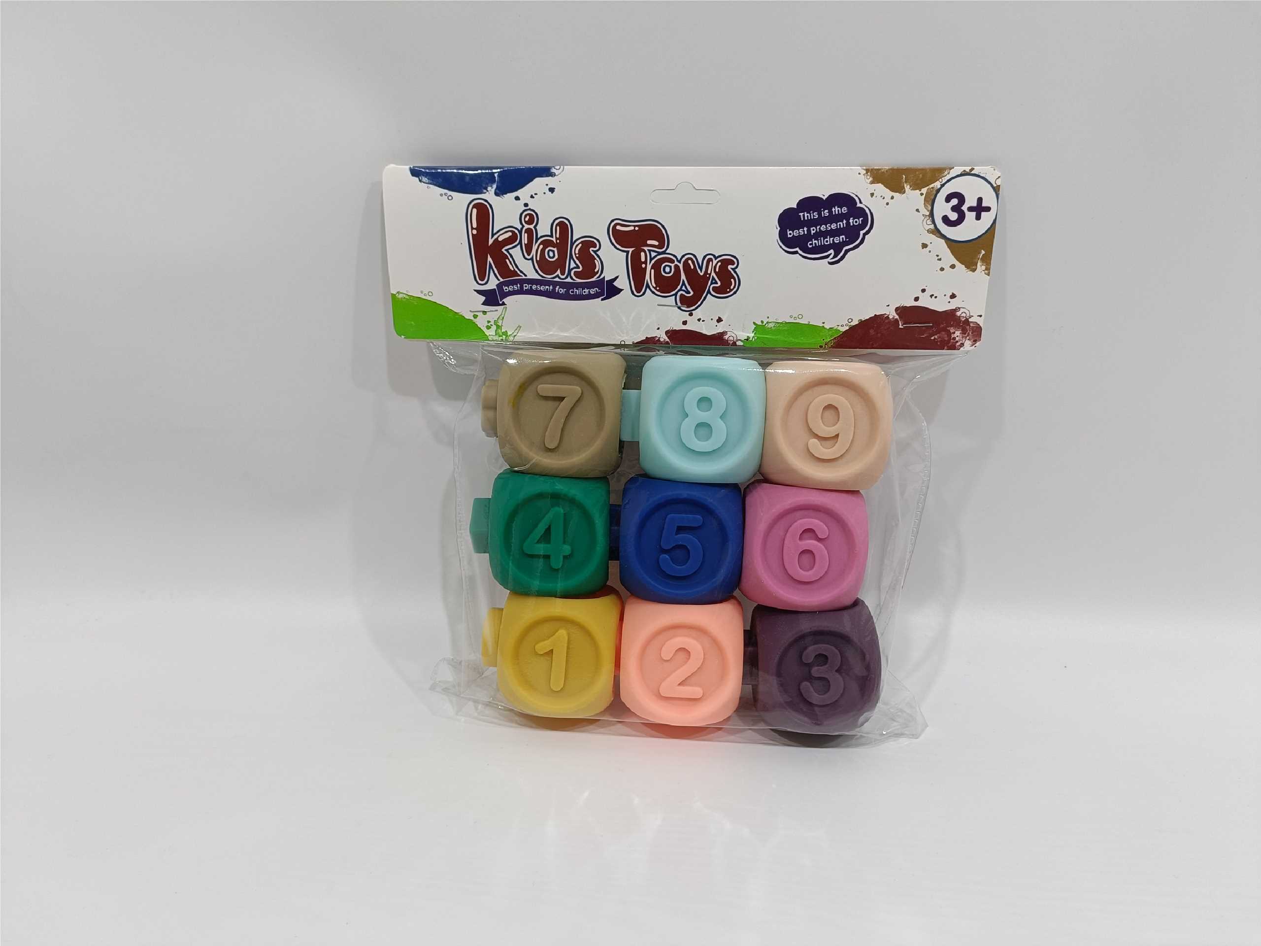 Мягкие кубики с цифрами Number Blocks, 120 шт/коробка