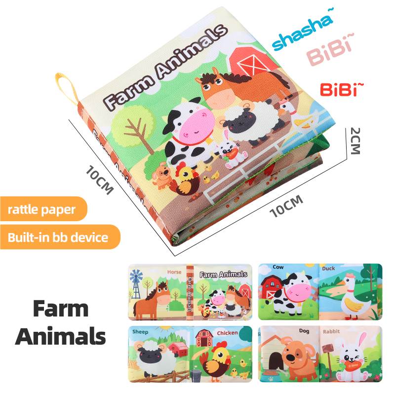Развивающая книжка-игрушка "Ферма", 10 см