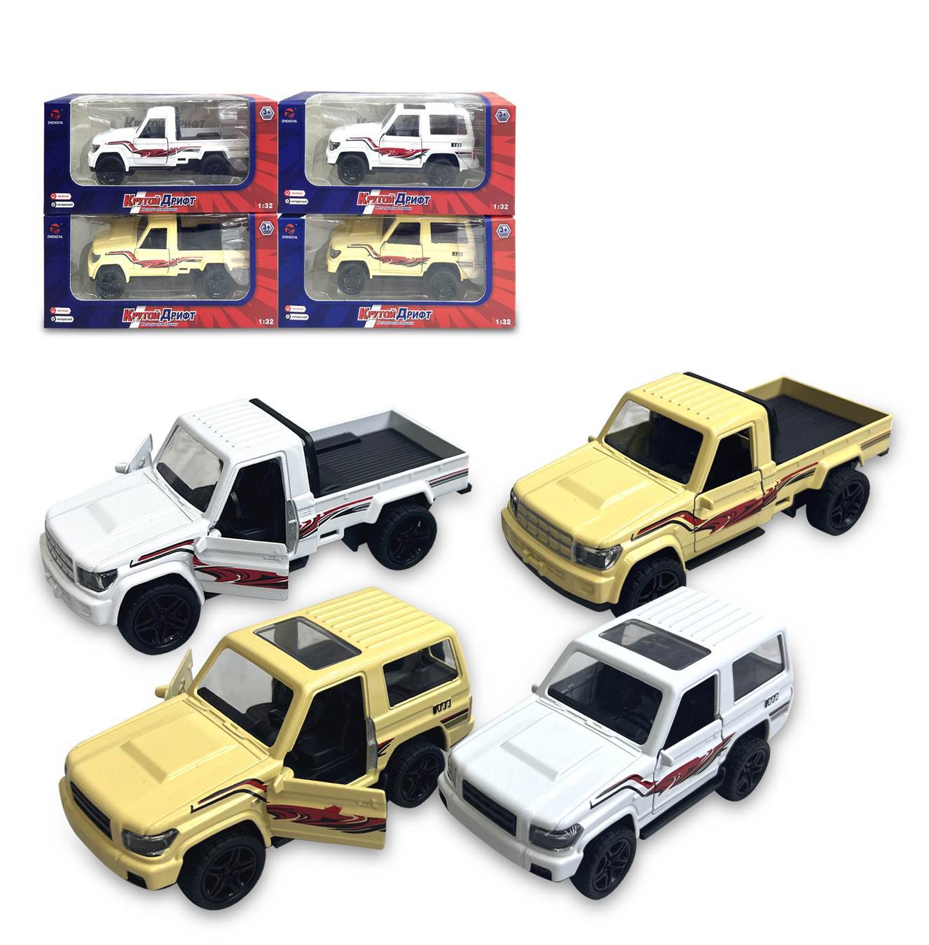 Металлическая модель Land Cruiser и пикап 1:32