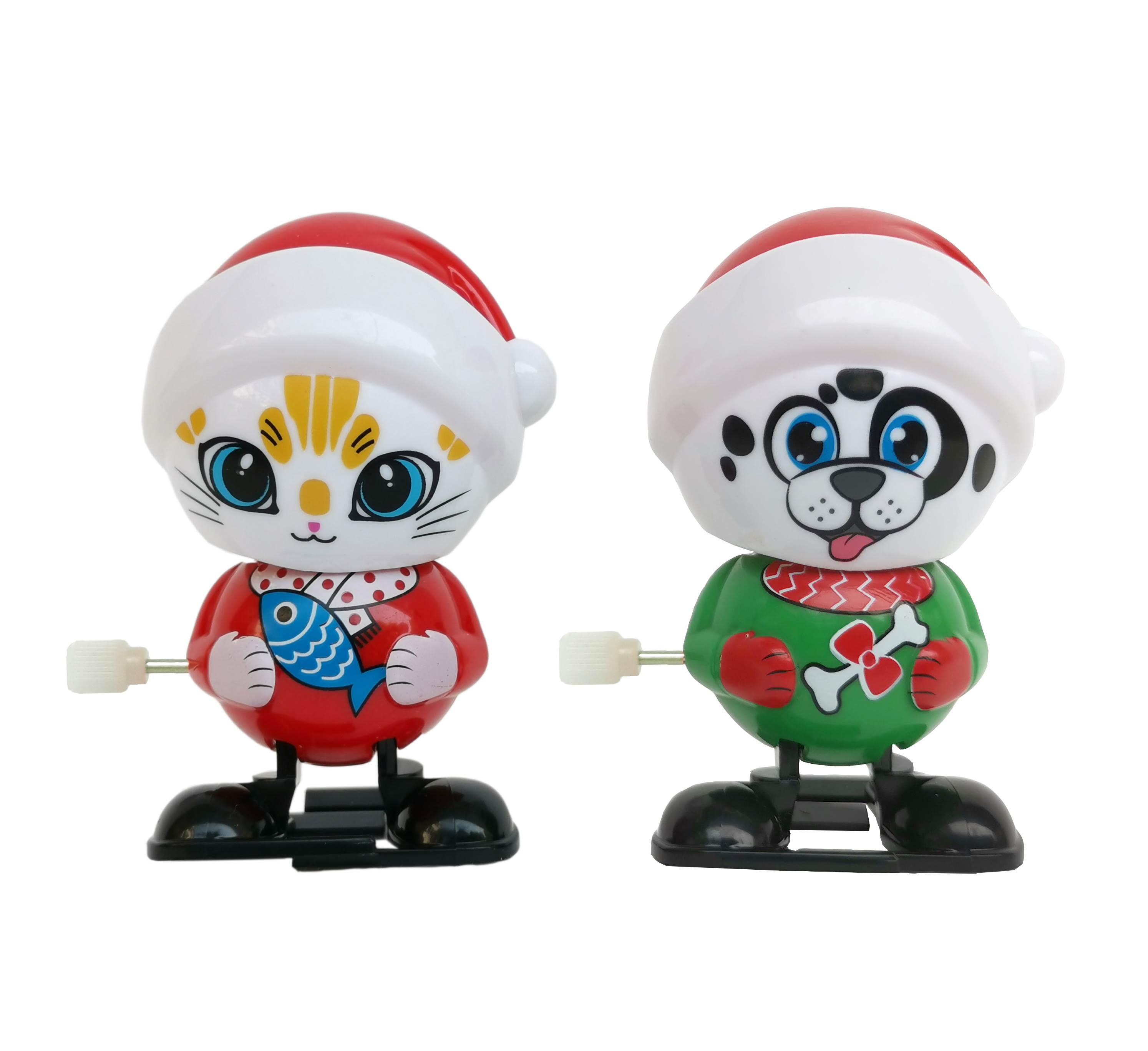 Заводные рождественские игрушки кошки и собаки оптом
