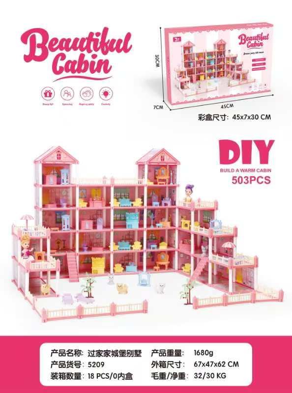 DIY Вилла-замок: Сборный игрушечный домик для девочек