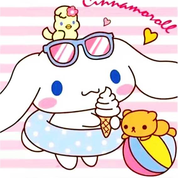 Алмазная мозаика Cinnamoroll DIY с рамкой 30x30 см