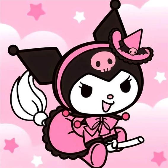Алмазная мозаика Kuromi DIY с рамкой 20x20 см