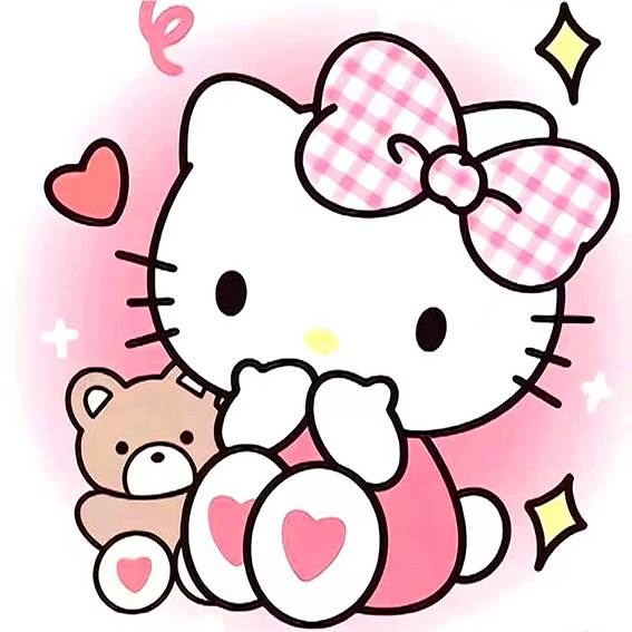 Алмазная мозаика Hello Kitty 20x20 см, сделай сам