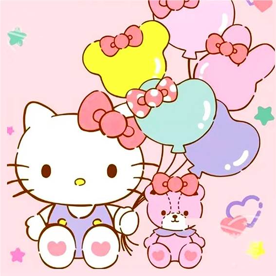 Алмазная мозаика Hello Kitty 20x20 см