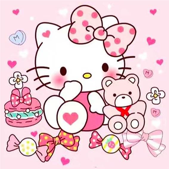 Алмазная мозаика Hello Kitty 20x20 см
