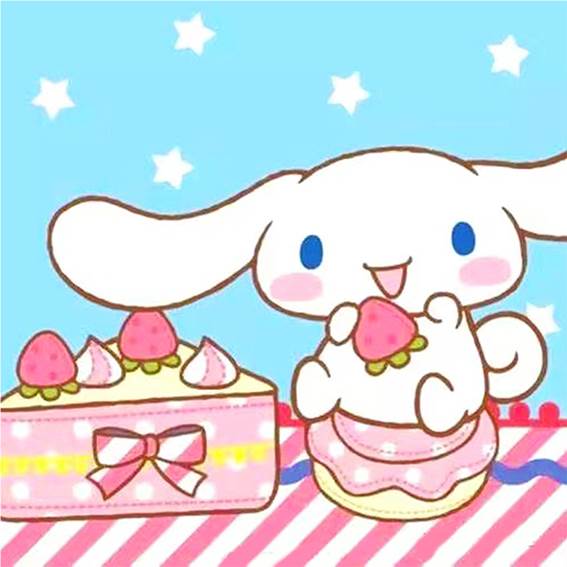 Алмазная мозаика DIY "Cinnamoroll" с рамкой 20x20 см