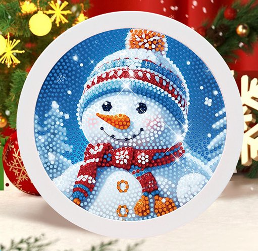 Алмазная мозаика DIY в рамке 20x20 см, новогодняя серия