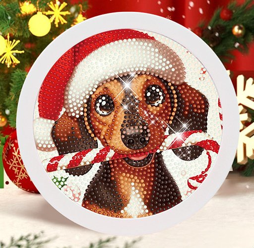 Алмазная мозаика DIY с фоторамкой 20x20 см, новогодняя серия