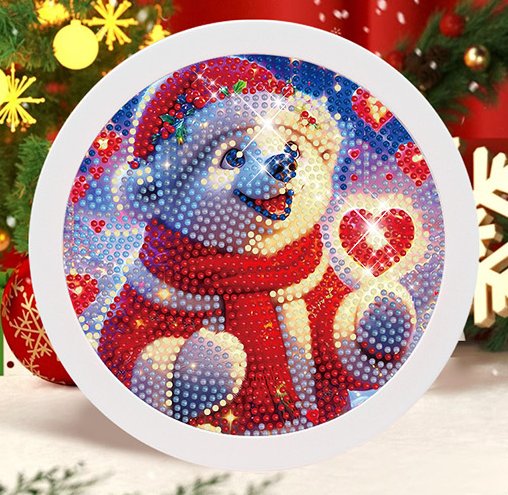 Алмазная мозаика DIY в рамке 20x20 см, новогодняя серия