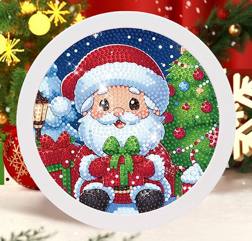 Алмазная мозаика DIY в рамке 20x20 см, новогодняя серия