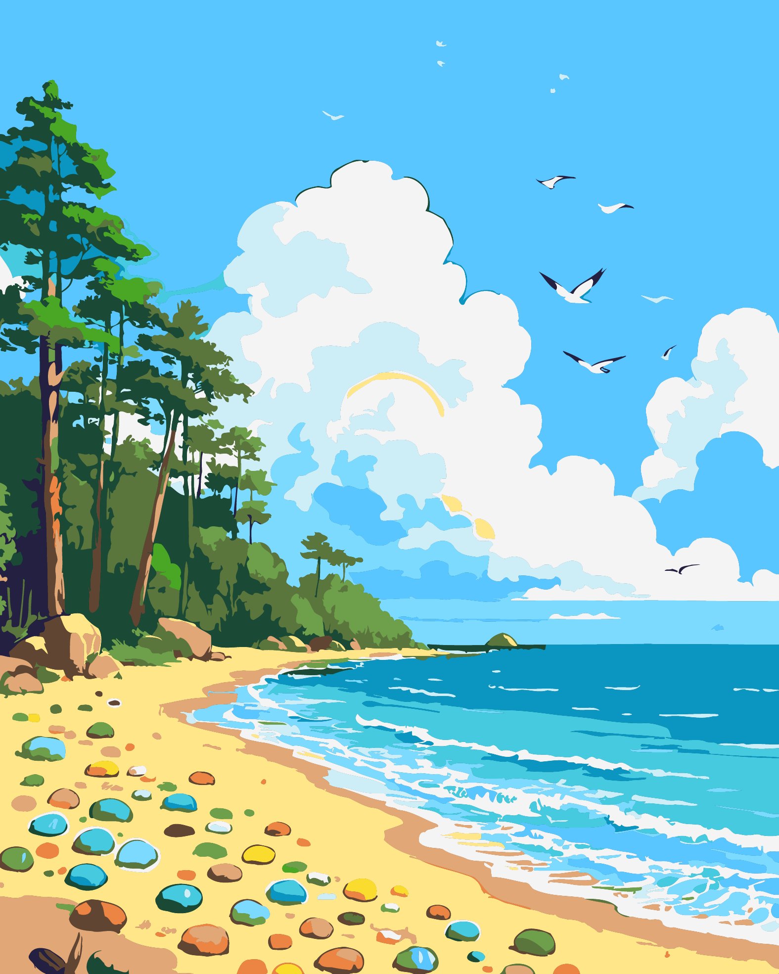 Картина по номерам "Пейзаж B" 40x50 см