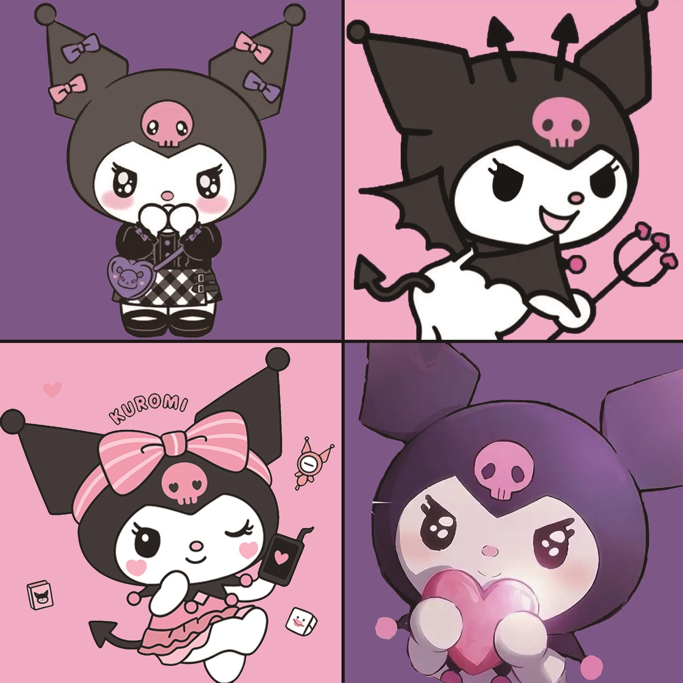 Алмазная мозаика Kuromi DIY с рамкой 20x20 см