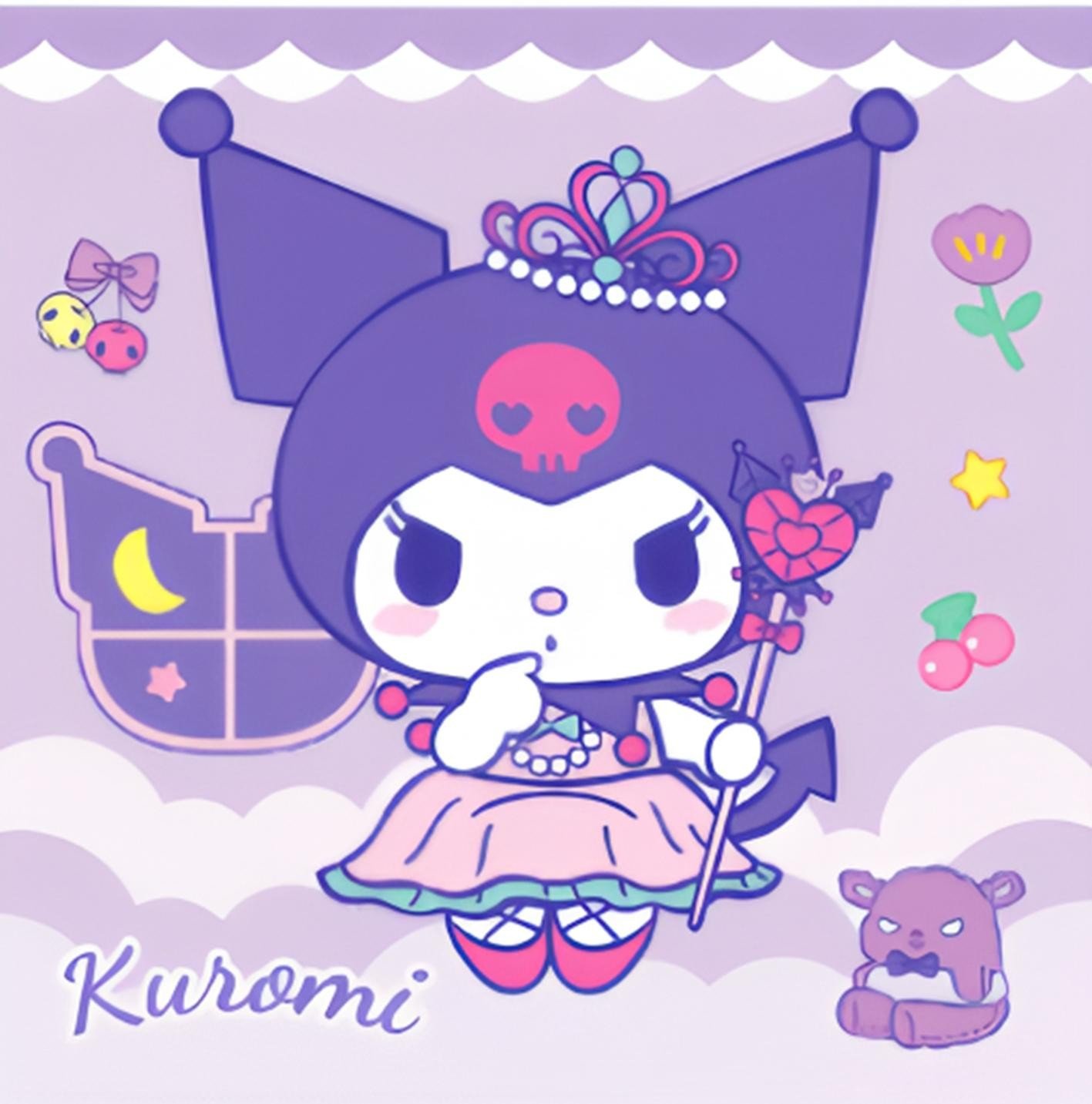 Алмазная мозаика Kuromi DIY с рамкой 20x20 см