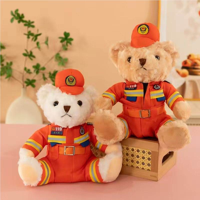 Мягкий медведь-пожарный Firefighting Bear оптом