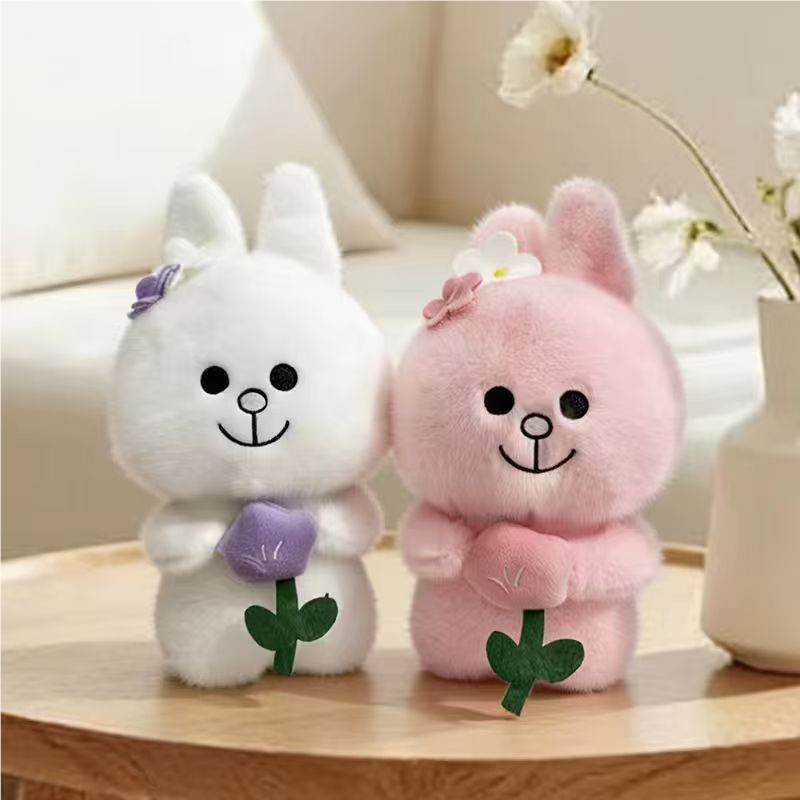 Мягкая игрушка Заяц Цветочный, 18 см