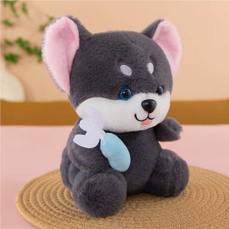 Мягкая игрушка Хаски сидячий, 15 см