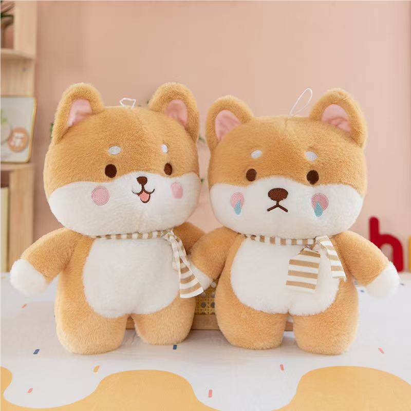 Мягкая игрушка Shiba Inu с шарфом, оптом