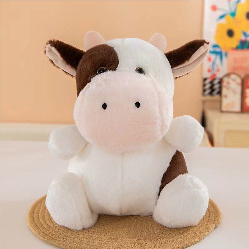 Мягкая игрушка Корова с бобом, 豆丁奶牛