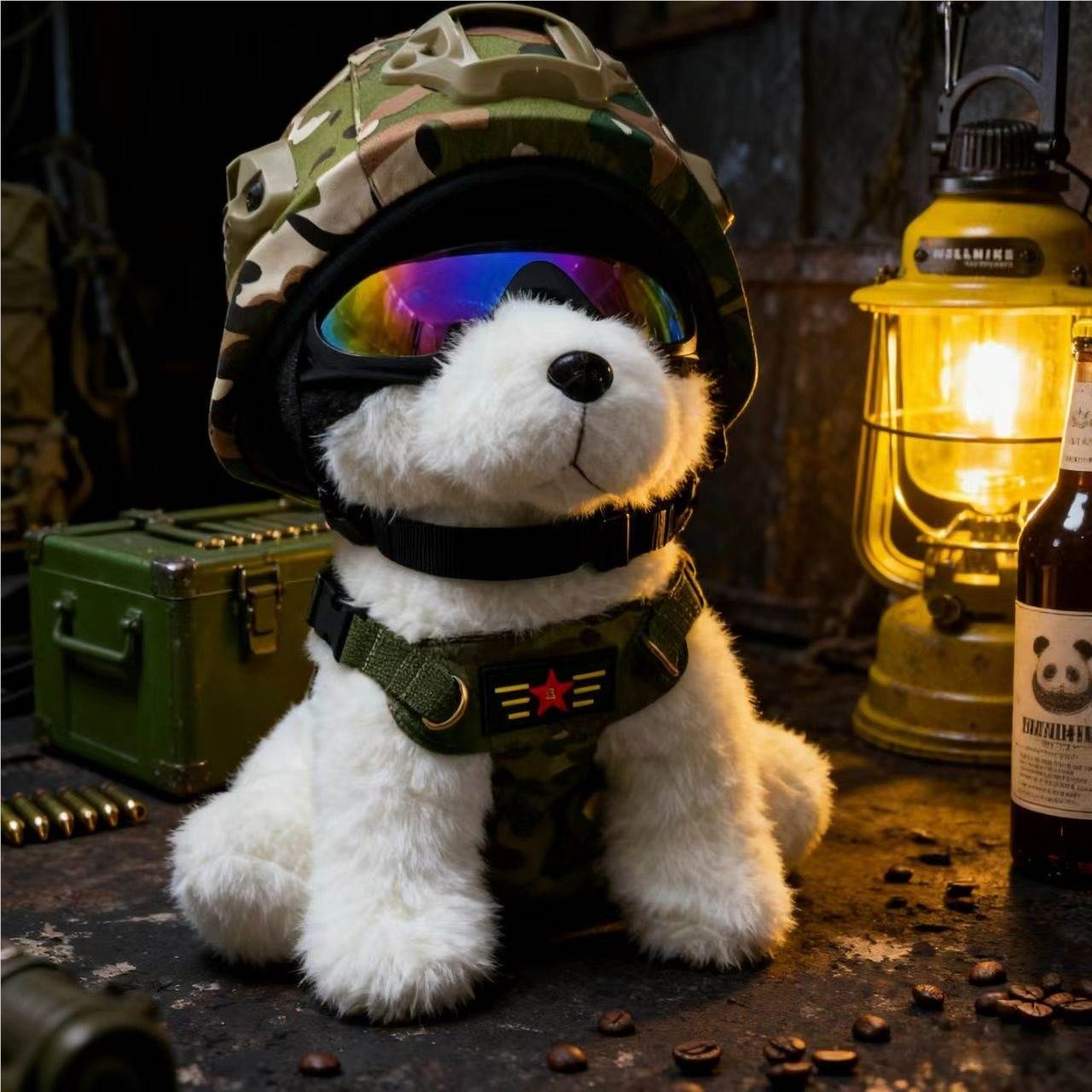Мягкая игрушка Военный пес А Ле, 30 см